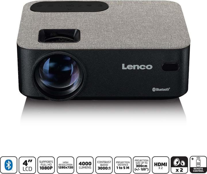 Lenco LPJ-700BKGY (HD, 4000 lm)