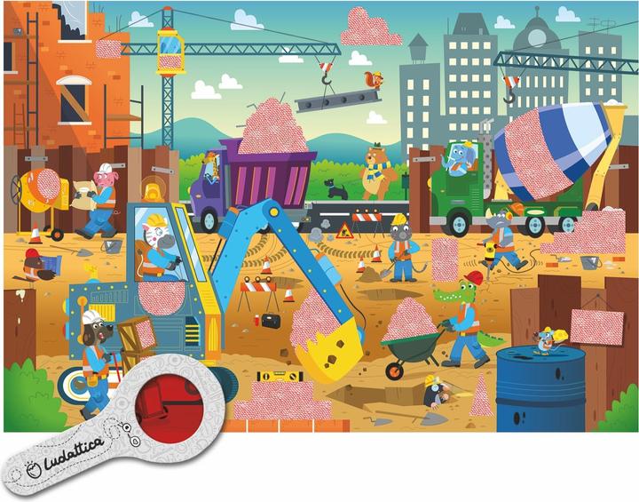 Image du produit Ludattica Puzzle secret - Chantier de construction (24 pièces) (24 pièces)