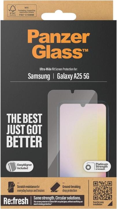 Actual product image PanzerGlass Ultra-Wide Fit (1 Piece, Samsung Galaxy A25)