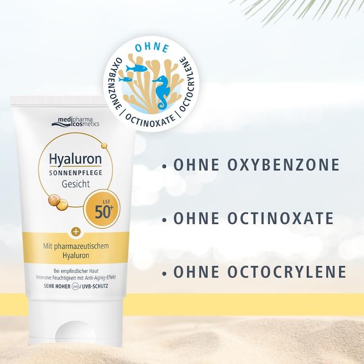 Produktbild Medipharma cosmetics Hyaluron Sonnenpflege Gesicht LSF 50+, 50 ml Creme (Sonnencreme Gesicht, SPF 50+, 50 ml)