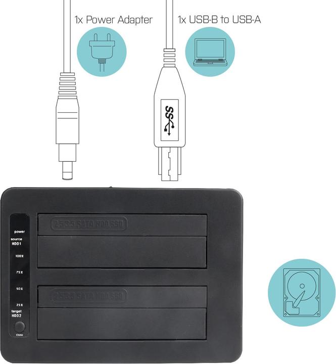 Actual product image i-tec SATA HDD Dockingstation (2.5", 3.5")