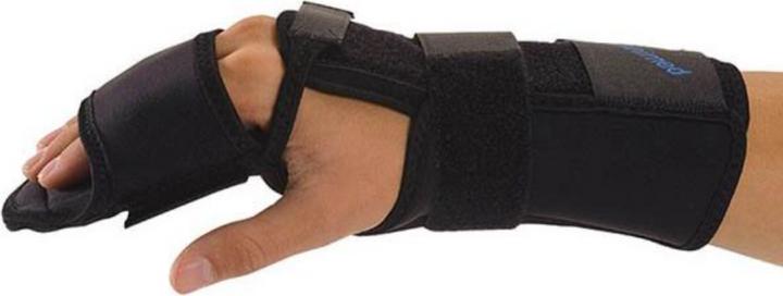 Produktbild Omnimed Intrinsic Plus 4-Fingerschiene gepolstert links schwarz (M)