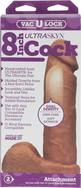 Actual product image Doc Johnson 8 Inch ULTRASKYN Cock - Caramel