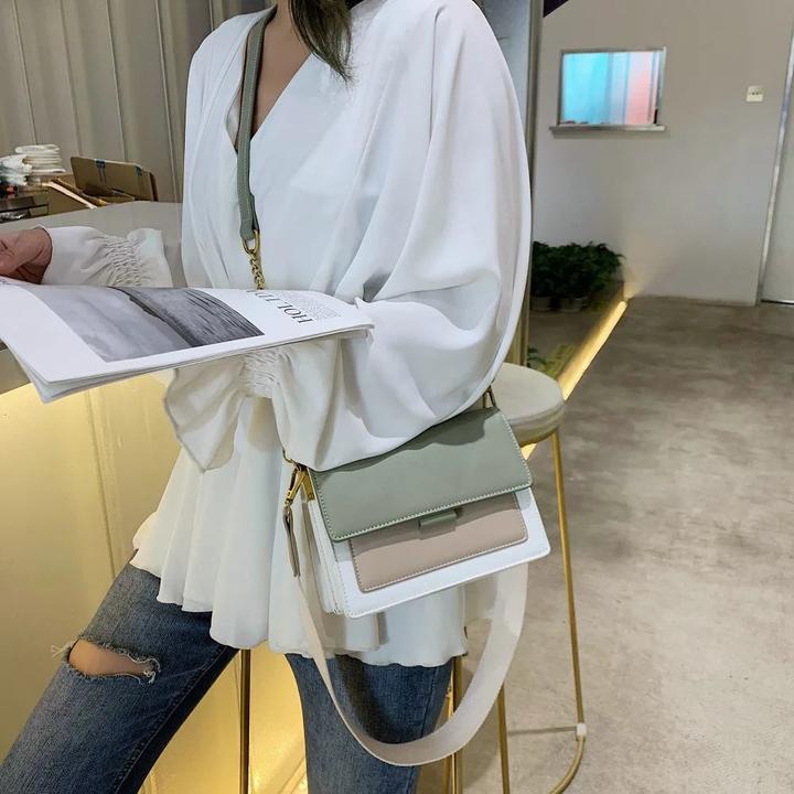 Immagine prodotto Only-Bags.Store Colore a contrasto Borse Crossbody in pelle Borsa da viaggio Moda Semplice Borsa a tracolla