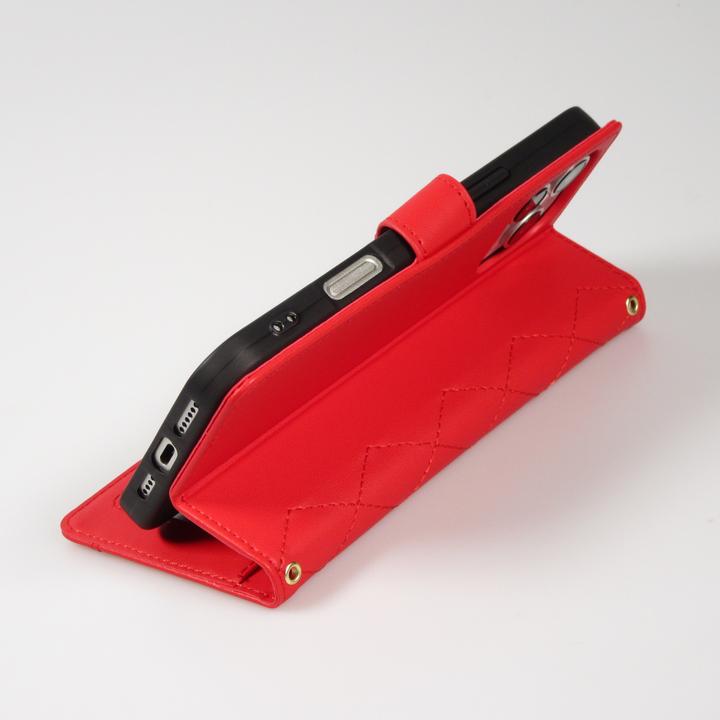Produktbild PhoneLook Hülle Elegante Flip-Matratze mit Magnetverschluss Trageschlaufe und Kartenfächern Rot (Apple iPhone 16 Pro Max)