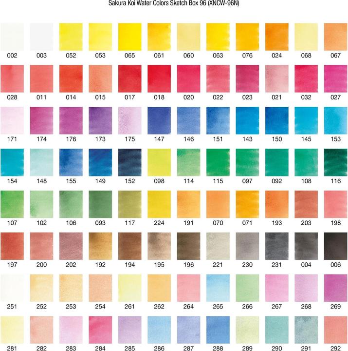 Actual product image Sakura Watercolor paint Koi Studio Set 96 pans, Multicolor (Multicoloured, 184.88 ml)