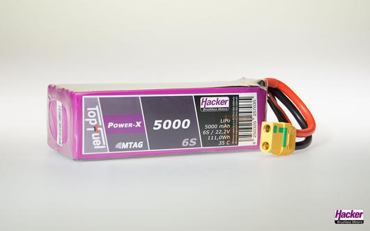 Actual product image Hacker LiPo Pack TF Power-X 5000mAh 6S MTAG (22.20 V, 5000 mAh)