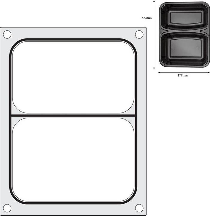 Produktbild Hendi Matrize für Versiegelungsmach. 178x113 mm + Rund 1