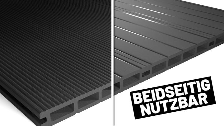 Actual product image ® 8m² Anthrazit WPC Terrassendielen Komplettset