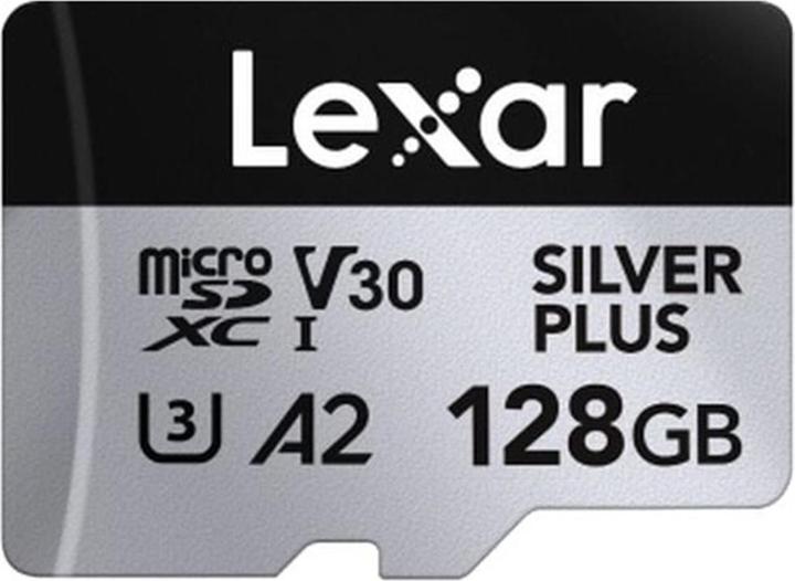 Actual product image Lexar Professional Silver Plus (128 GB, microSDXC, U3, UHS-I)