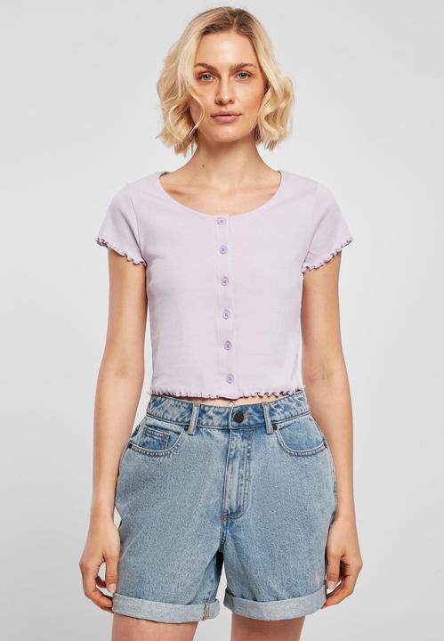Image du produit Urban Classics Tee-shirt femme croisé à côtes et boutons (4XL)