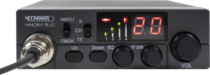 Actual product image Moonraker CB radio MINOR II PLUS, RF GAIN, adjustable ASQ and 12V-24V power supply