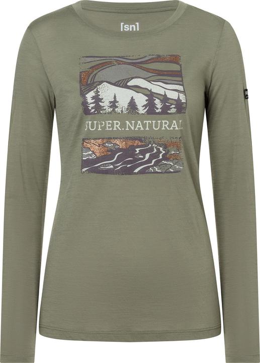 Super Natural Damen Great Bear River Langarm-T-Shirt (XS)