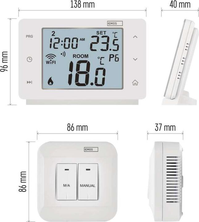Produktbild Emos GoSmart Raumthermostat P56211 mit WiFi, programmierbar, kabellos