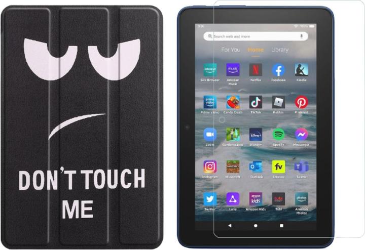 Produktbild Lobwerk 2in1 Set für Amazon Kindle Fire 7 12. Generation 2022 7 Zoll Tablet mit Smartcover + Schutzglas mit (X)