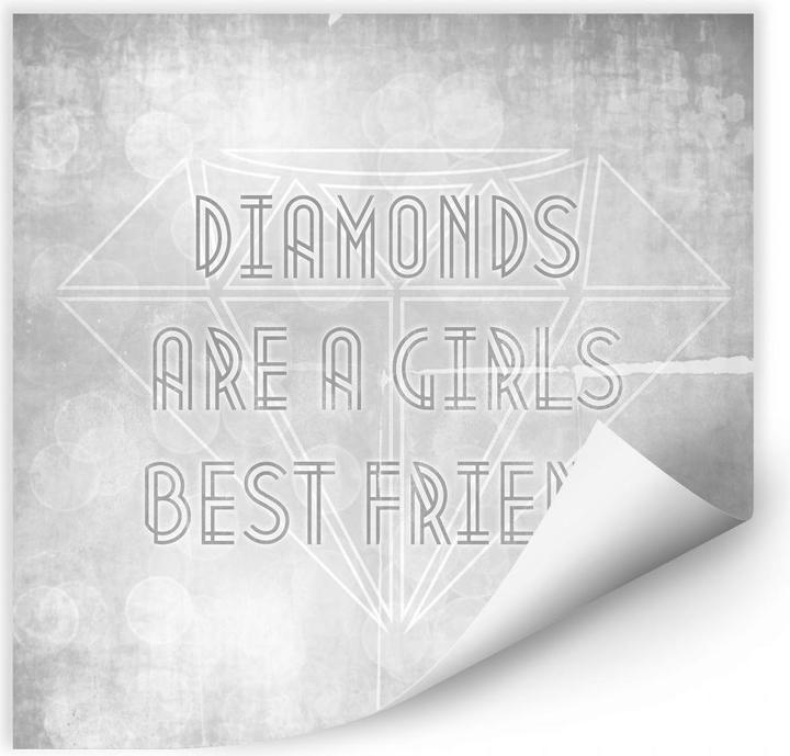 Produktbild Trenddeko Diamonds are a Girls best Friend (50 x 50 cm)