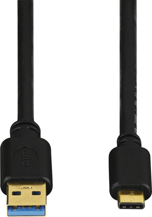 Produktbild Hama USB-C-Adapterkabel, USB-C-Stecker - USB 3,1 A-Stecker, vergoldet, 0,75 m (0.75 m, USB 3.0)