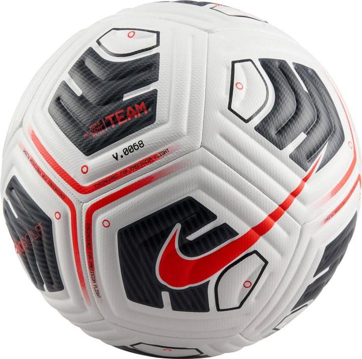 Nike Piłka nożna Academy Plus biało-czarno-pomarańczowa FZ2979 100 5 (5)