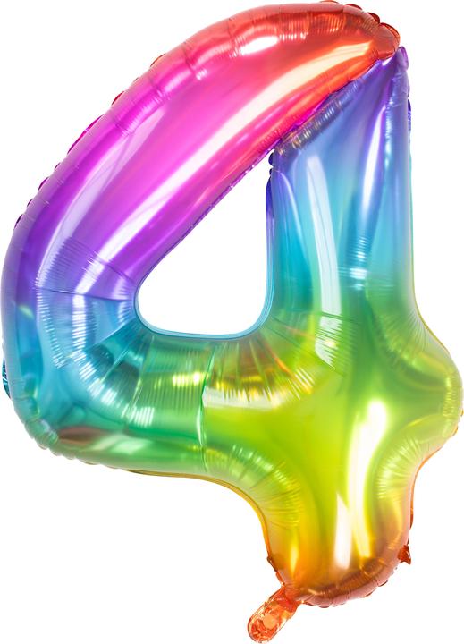 Folienballon Yummy Gummy Rainbow Zahl 4 (1 x)