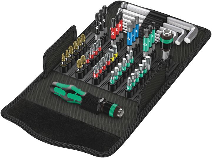 Wera Bit ingesteld (Zeskantbus TX M10, Zeskantbus TX M15, Zeskantbus TX M20, Kruis Phillips PH M1, Phillips kruis PH M2, Zeskantbus TX M25, Zeskantbus TX M40, Kruis Pozidriv PZ M1, Phillips kruis PH M3, Kruis Pozidriv PZ M3, Zeskantbus TX M30, Kruis Pozidriv PZ M2)