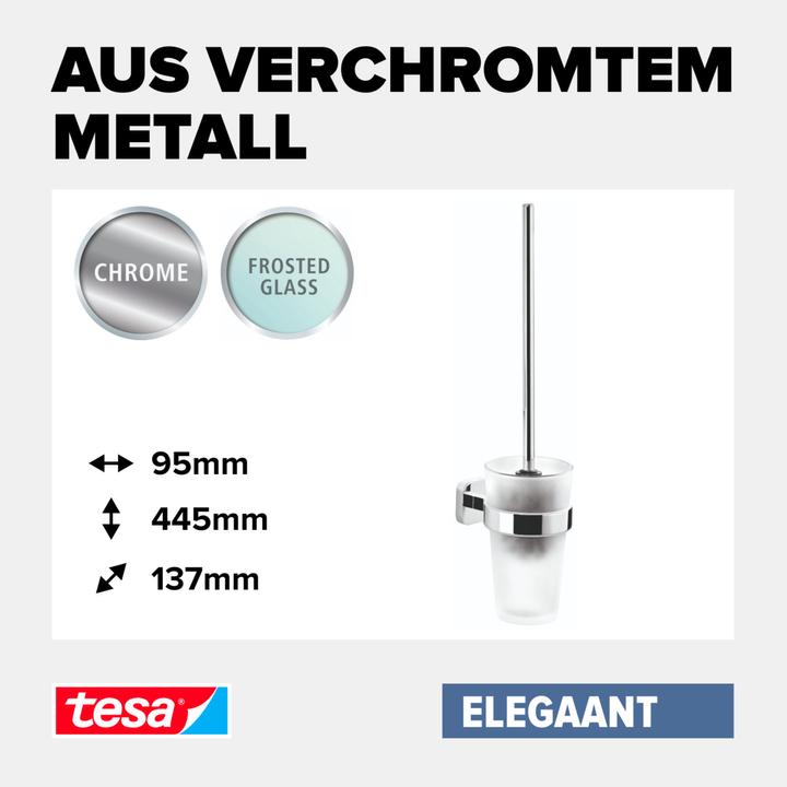 Image du produit tesa ELEGAANT Ensemble brosse WC avec solution de collage sans perçage