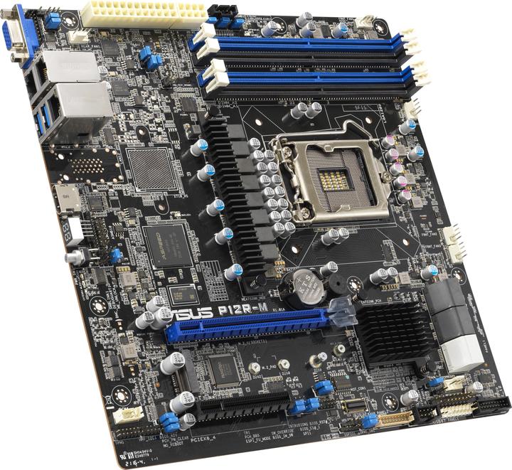 Produktbild ASUS P12R-M LGA1200 mATX Server MB 4xDDR4 1xm.2 6xSATA (LGA 1200, Intel C252, mATX)