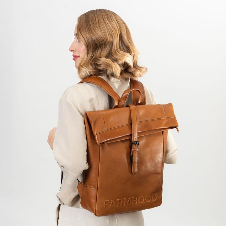 Actual product image Farmhood Memphis backpack leather 41 cm laptop compartment (13 l)