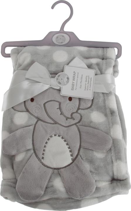 Snuggle Baby Fascia per neonati con disegno di elefante e motivo a pois (75 x 100 cm)