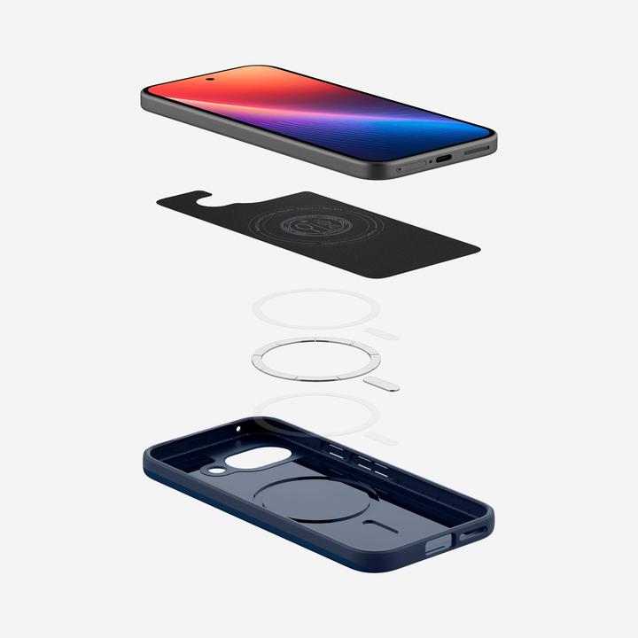 Actual product image Spigen Thin Fit (MagFit) Pixel 9a Case Navy Blue (Google Pixel 9a)
