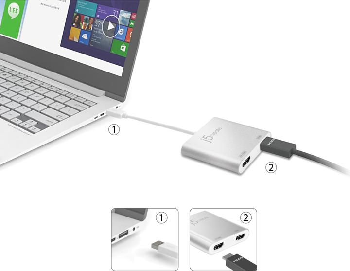 Actual product image j5Create USB 3.0 to (HDMI, 1.50 cm)