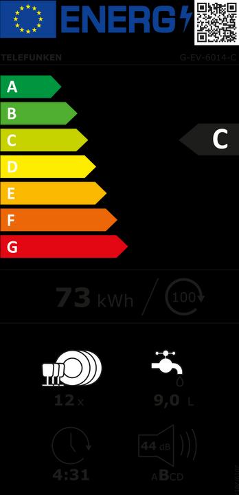 Energie-Label Telefunken G-EV-6014-C