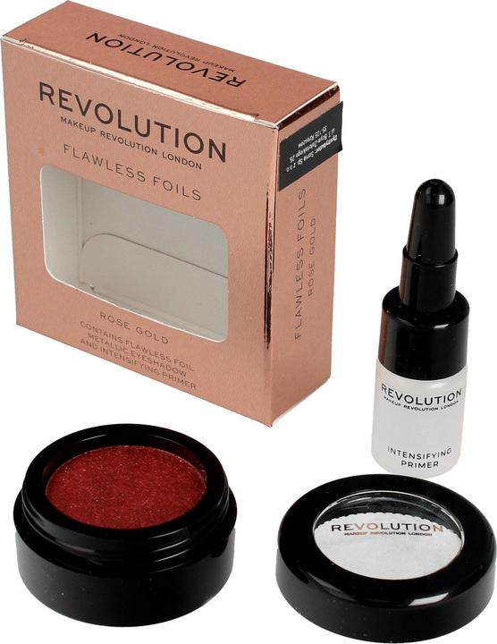 Makeup Revolution Ombre à paupières métallique Flawless Foils + base or rose