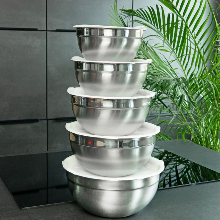Actual product image Intirilife 5-piece Set Salad Bowls Mixing Bowls (26 cm, 5 x)
