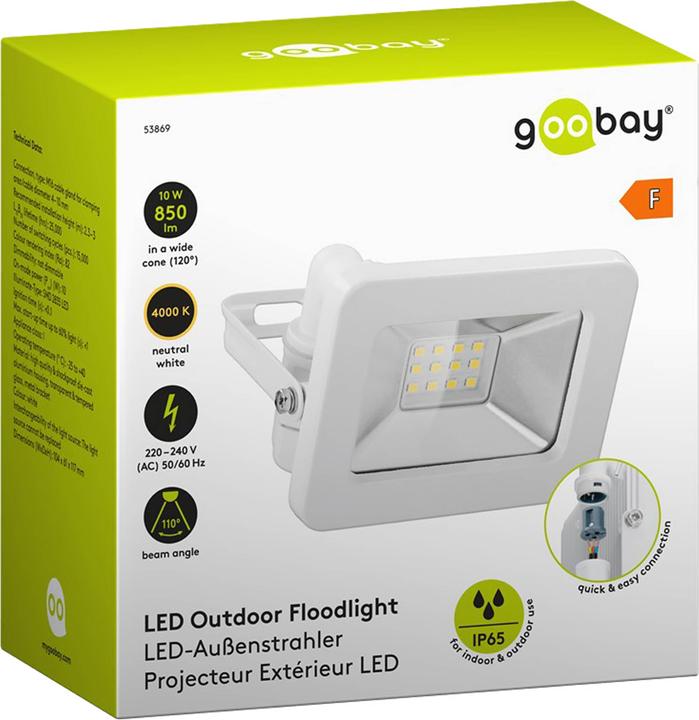 Immagine prodotto Goobay Faretto da esterno a LED, 10 W (853 lm, IP65)