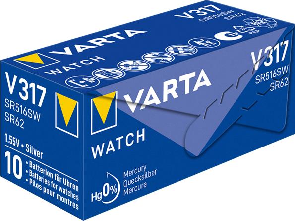 Actual product image Varta Button cell V317 (1 pcs., SR62, 10.50 mAh)