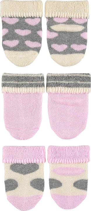Actual product image Sterntaler Socks set of 3 hearts pink One Size (One size)
