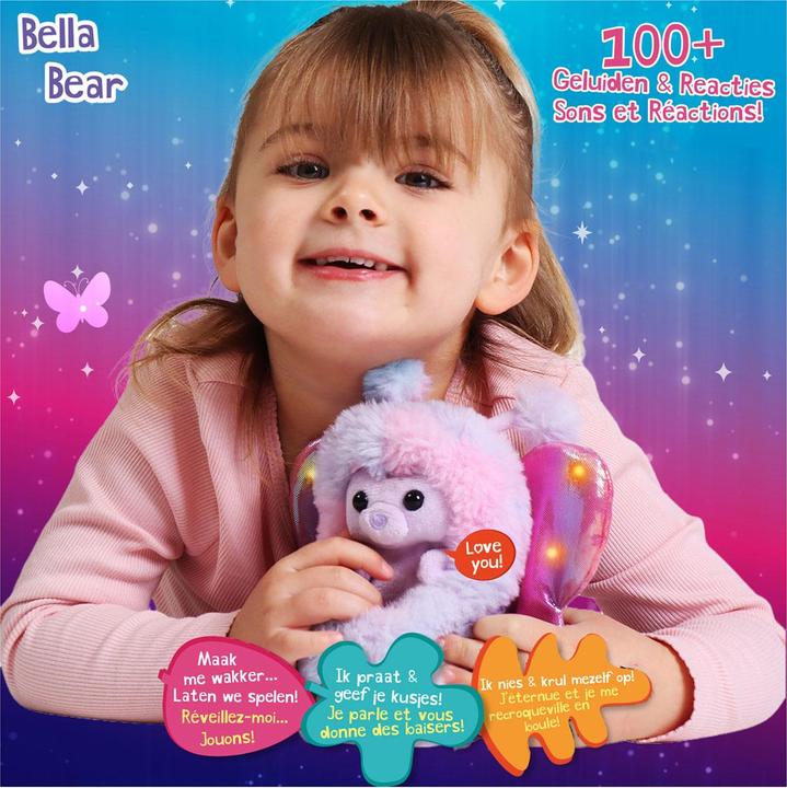 Actual product image Spectron Curlimals Flutter Wonders Pink Interactive plush toy (27 cm)