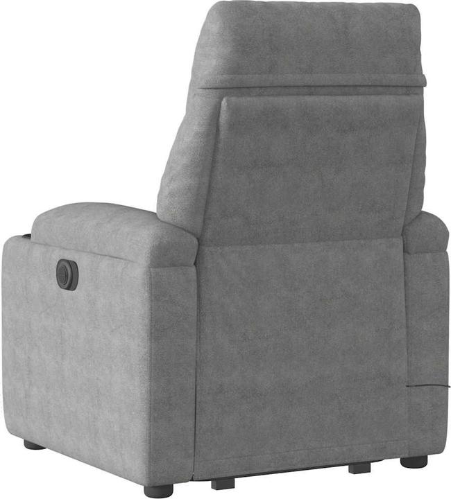Immagine prodotto VidaXL Poltrona massaggiante con ausilio stand-up in tessuto microfibra grigio scuro Poltrona relax