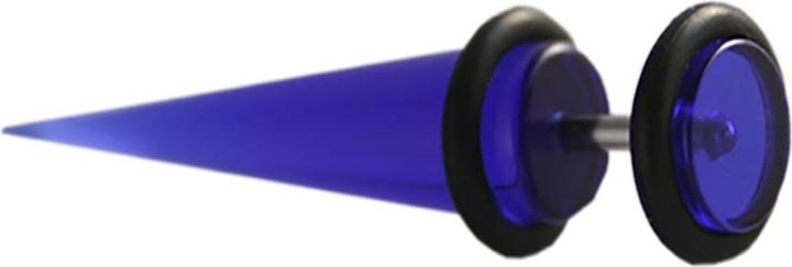 Star Piercing Fake Expander dunkelblau Transparent (ohne Messing, Acryl)