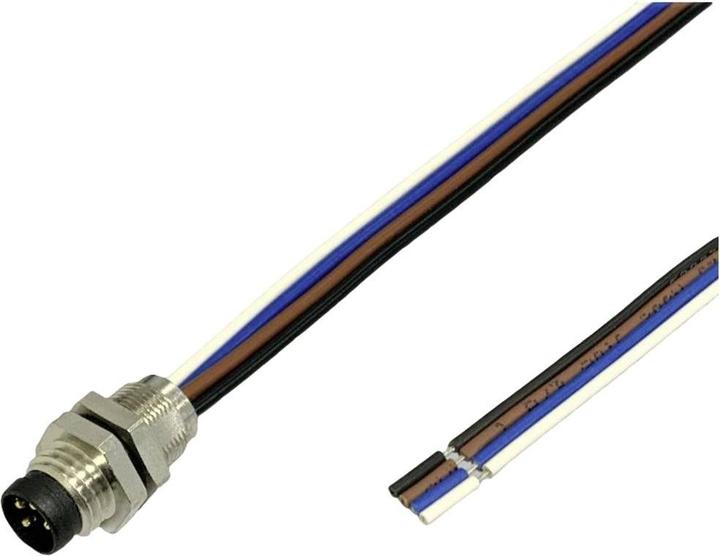 Actual product image BKL Electronic 2701006 Sensor/actuator flush-type plug M8 2 m Number of poles: 3 1 pc.