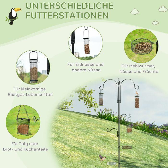 Actual product image Swisshandel24 Bird Feeding Station Set Bird Feeder Feeding Plate Complete Feeding Column Bird Feeder Statio