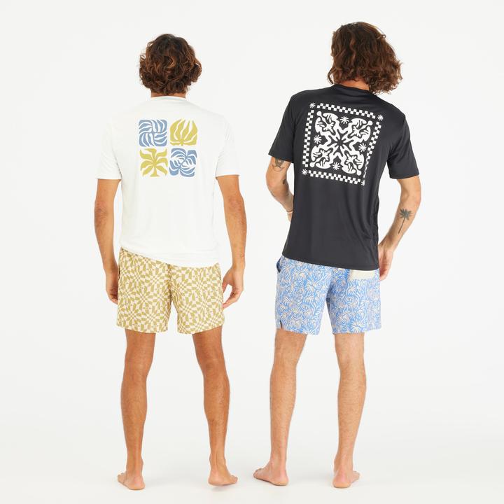 Image du produit Olaian T-shirt de surf manches courtes UPF50+ Homme - Whiteflower blanc (S)