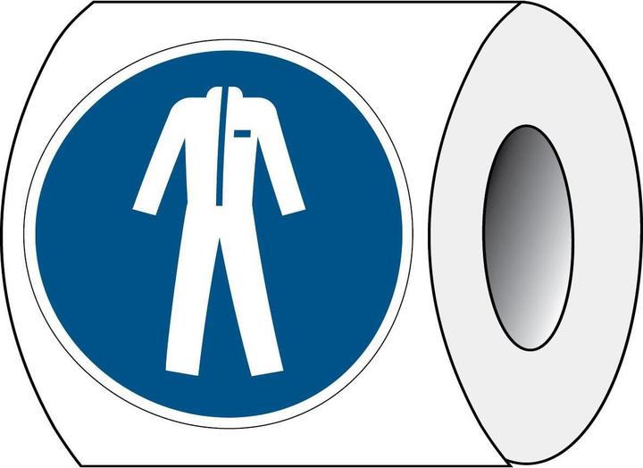 Actual product image Brady ISO 7010 PIC M010 B-7541 ISO Safety labelling - Use protective clothing Laminated