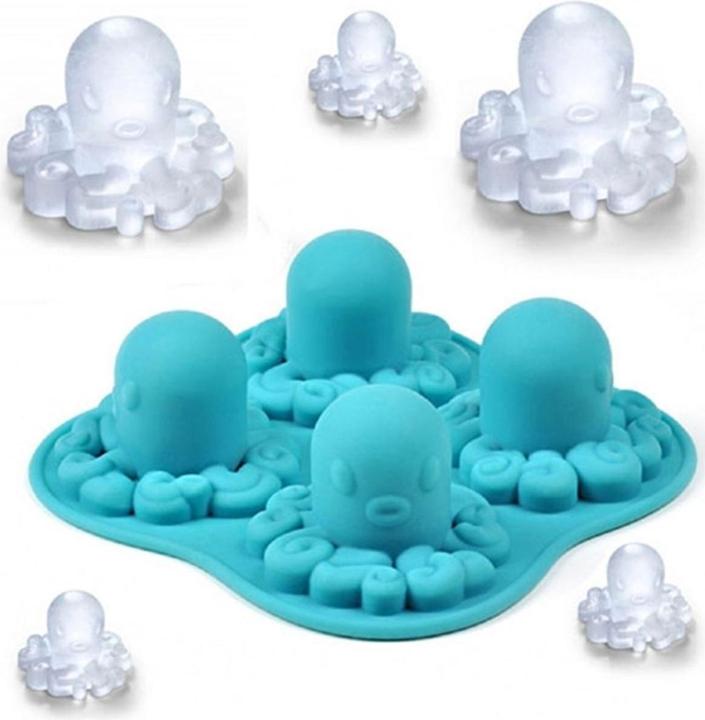 Produktbild König Design Silikon Eiswürfelform Octopus Kraken Eiswürfel Eis für Whiskey Wein Bar Party