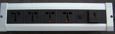 Actual product image Multibrackets Power strip CH 4 compartment, white, with switch (4 x)