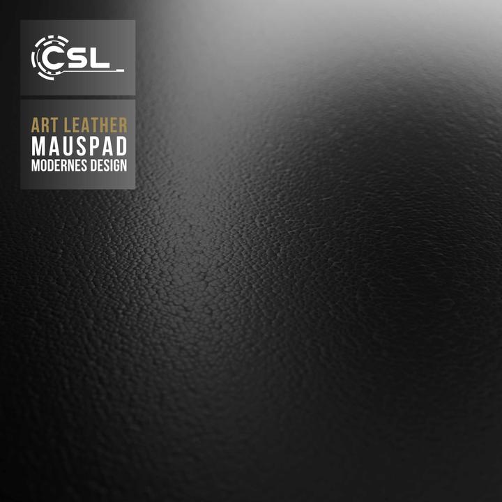 Actual product image CSL Mouse pad, mouse mat XXL, elegant leather look, desk pad 900 x 400 mm, black (XXL)