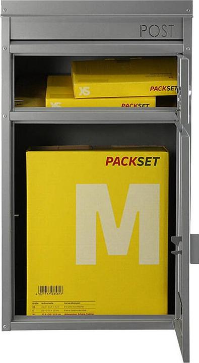 Productafbeelding SafePost 45 Brievenbus met pakketvak zilvergrijs
