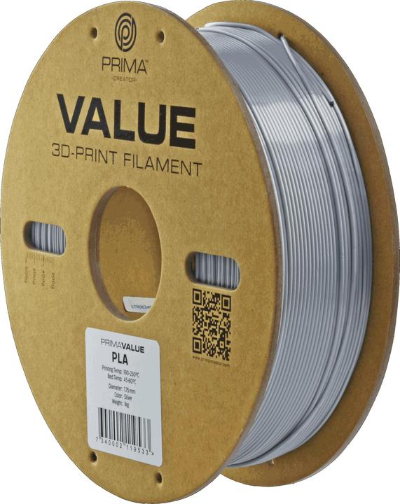 Image du produit Prima Creator PrimaValue PLA+ (PLA, 1.75 mm, 1000 g, Argent)