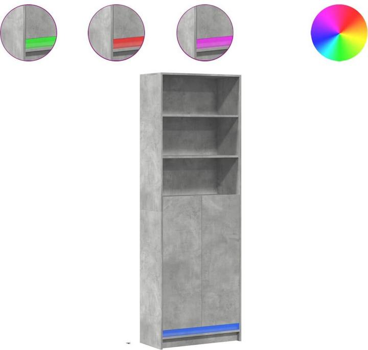 Produktbild VidaXL Highboard mit LED-Beleuchtung (69 x 32.5 x 200 cm)