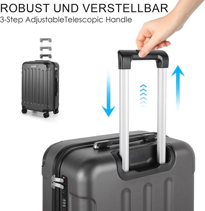 Immagine prodotto Tan.Tomi 3-teiliges Hartschalenkoffer-Set (95 l, Bagaglio a mano (fino a 50 litri), M (50 - 90l), L (90 - 115l))
